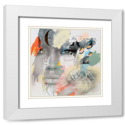Passive White Modern Wood Framed Art Print with Double Matting by Baker, Micha