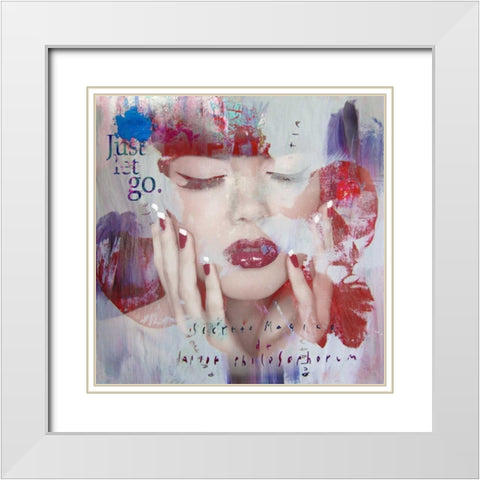 Disbelief White Modern Wood Framed Art Print with Double Matting by Baker, Micha