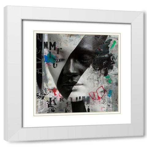 Black beauty White Modern Wood Framed Art Print with Double Matting by Baker, Micha