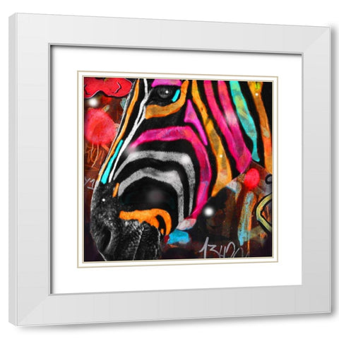 Unizebra White Modern Wood Framed Art Print with Double Matting by de Haas, Mascha