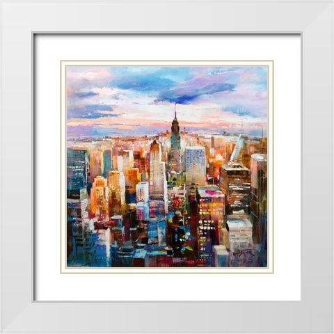 Sky over White Modern Wood Framed Art Print with Double Matting by Haenraets, Willem