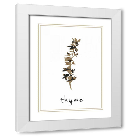 Thyme art I White Modern Wood Framed Art Print with Double Matting by Waltz, Anne