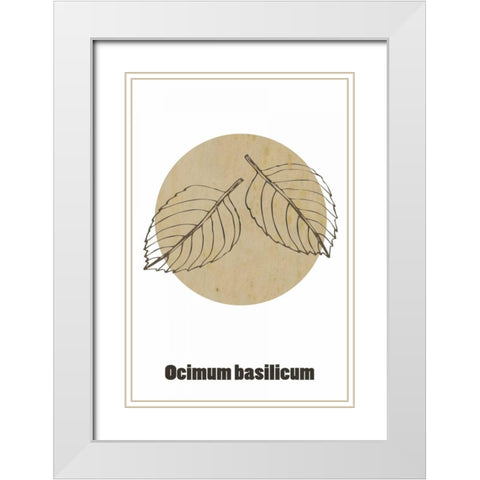 Oakleaf White Modern Wood Framed Art Print with Double Matting by Waltz, Anne