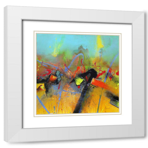 Uprising White Modern Wood Framed Art Print with Double Matting by Hansl, Alfred