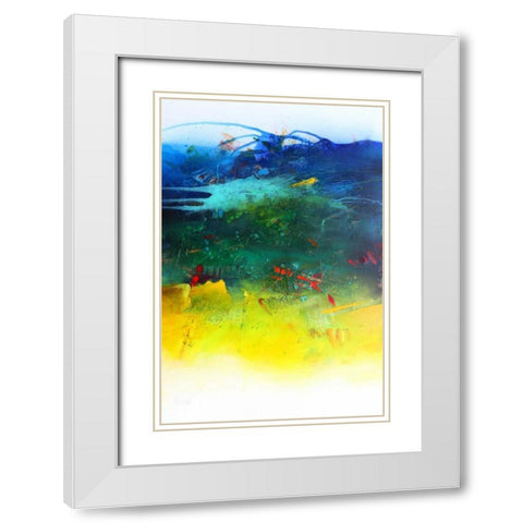 Der Fluss des Lebens White Modern Wood Framed Art Print with Double Matting by Hansl, Alfred