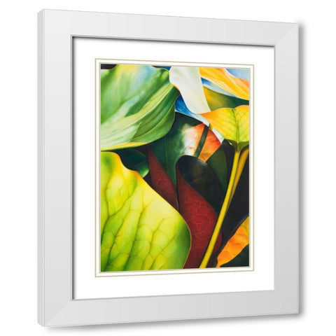 Nymphea 2 White Modern Wood Framed Art Print with Double Matting by Koch, Angelika