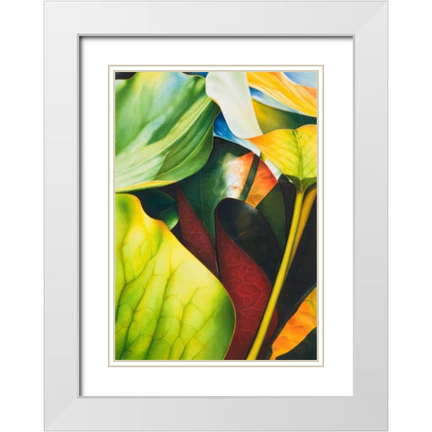 Nymphea 2 White Modern Wood Framed Art Print with Double Matting by Koch, Angelika