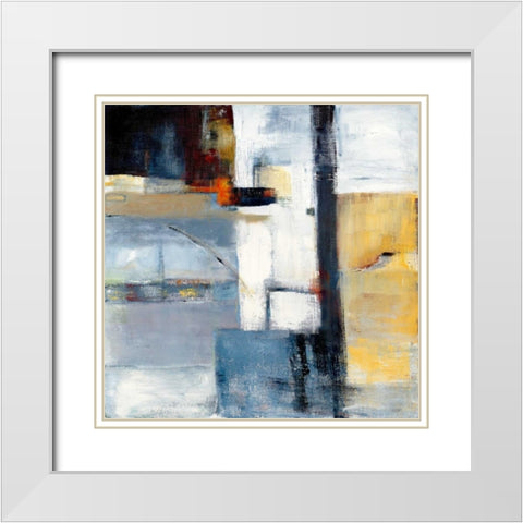 Colorfield III White Modern Wood Framed Art Print with Double Matting by Danckaert, Bea