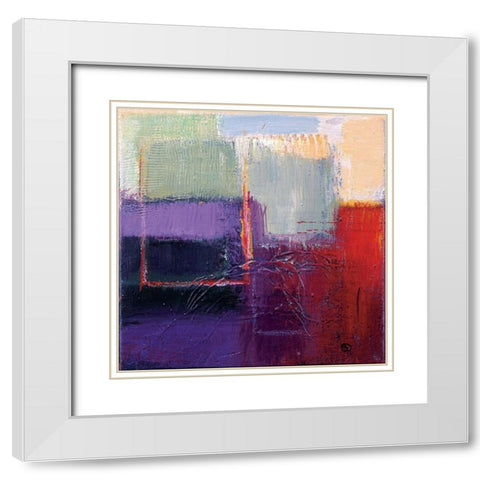 Violet Statics II White Modern Wood Framed Art Print with Double Matting by Danckaert, Bea