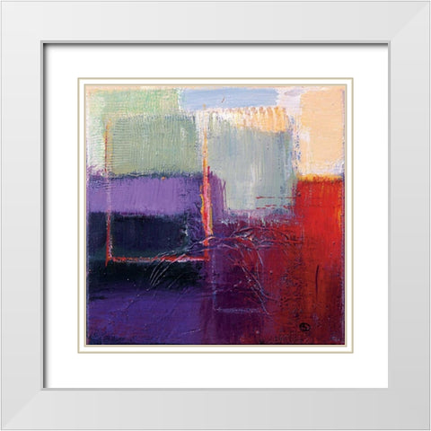 Violet Statics II White Modern Wood Framed Art Print with Double Matting by Danckaert, Bea