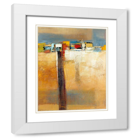 Siesta II White Modern Wood Framed Art Print with Double Matting by Danckaert, Bea