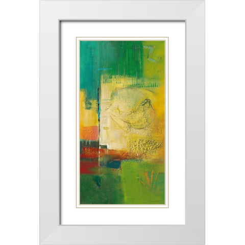 Springtime I White Modern Wood Framed Art Print with Double Matting by Danckaert, Bea