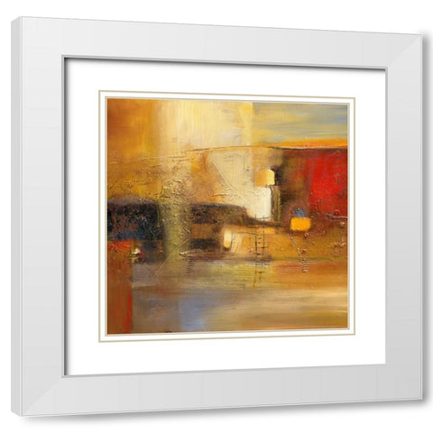 Sunbeam to Earth White Modern Wood Framed Art Print with Double Matting by Danckaert, Bea