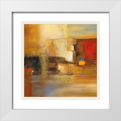 Sunbeam to Earth White Modern Wood Framed Art Print with Double Matting by Danckaert, Bea