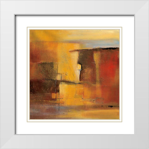 Sunset White Modern Wood Framed Art Print with Double Matting by Danckaert, Bea