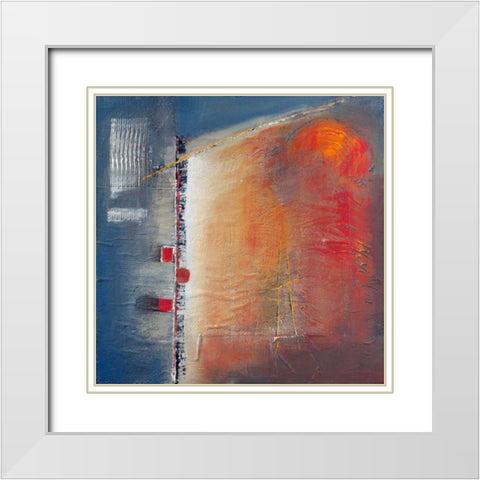 Silent Glow White Modern Wood Framed Art Print with Double Matting by Danckaert, Bea