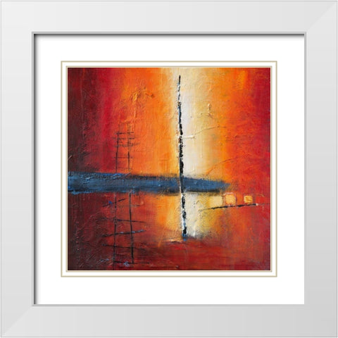 Sunbeam on Water White Modern Wood Framed Art Print with Double Matting by Danckaert, Bea