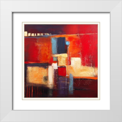 Colorful memories White Modern Wood Framed Art Print with Double Matting by Danckaert, Bea