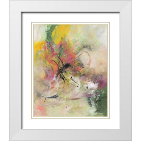 Blütenparadies III White Modern Wood Framed Art Print with Double Matting by Middendorf, Christiane