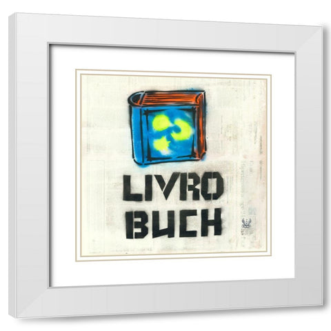 Livro White Modern Wood Framed Art Print with Double Matting by Eliot