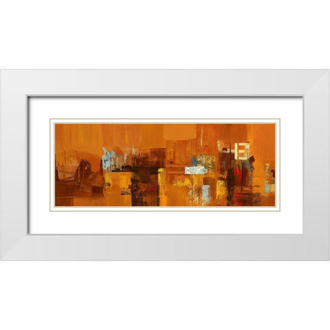 Mondo Astratto White Modern Wood Framed Art Print with Double Matting by Cusumano, Francesco