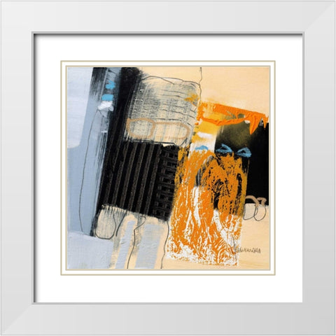 Movimenti I White Modern Wood Framed Art Print with Double Matting by Cusumano, Francesco