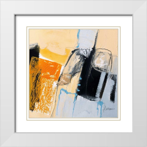 Movimenti II White Modern Wood Framed Art Print with Double Matting by Cusumano, Francesco