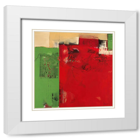 Dolce meta I White Modern Wood Framed Art Print with Double Matting by Cusumano, Francesco