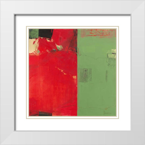 Dolce meta II White Modern Wood Framed Art Print with Double Matting by Cusumano, Francesco