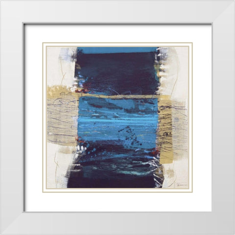 Acqua II White Modern Wood Framed Art Print with Double Matting by Cusumano, Francesco