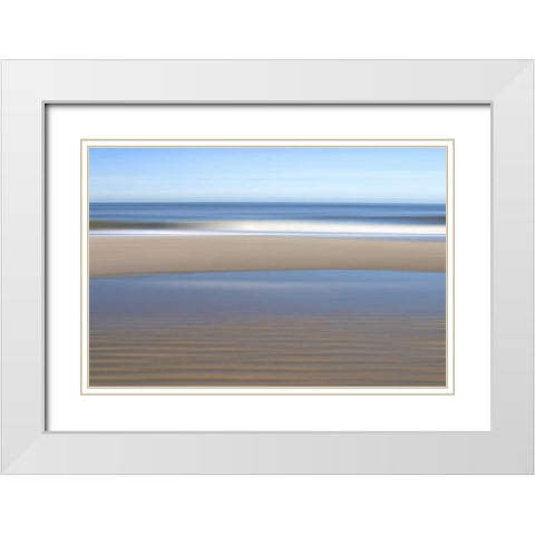 Strand White Modern Wood Framed Art Print with Double Matting by Rossmeissl, Gerhard