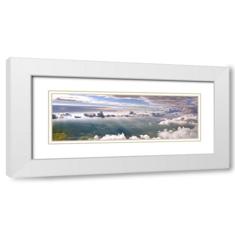 Lichtflut White Modern Wood Framed Art Print with Double Matting by Dietz, Hajo