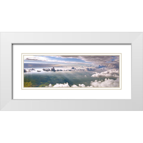 Lichtflut White Modern Wood Framed Art Print with Double Matting by Dietz, Hajo