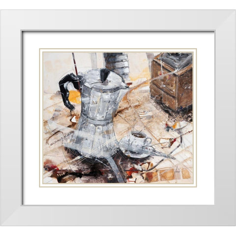 Der Glaube an die Eier White Modern Wood Framed Art Print with Double Matting by Mayer, Norbert