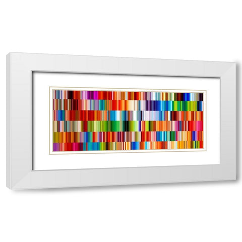 Lichtlinien 16 White Modern Wood Framed Art Print with Double Matting by Klipp, Ortwin