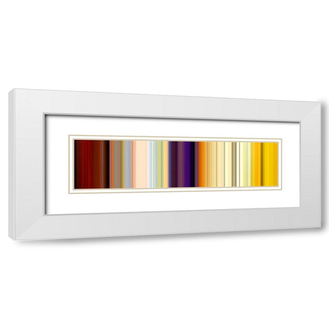 Lichtlinien 639 White Modern Wood Framed Art Print with Double Matting by Klipp, Ortwin