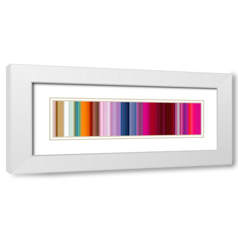 Lichtlinien 898 White Modern Wood Framed Art Print with Double Matting by Klipp, Ortwin