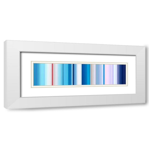Lichtlinien 884 White Modern Wood Framed Art Print with Double Matting by Klipp, Ortwin