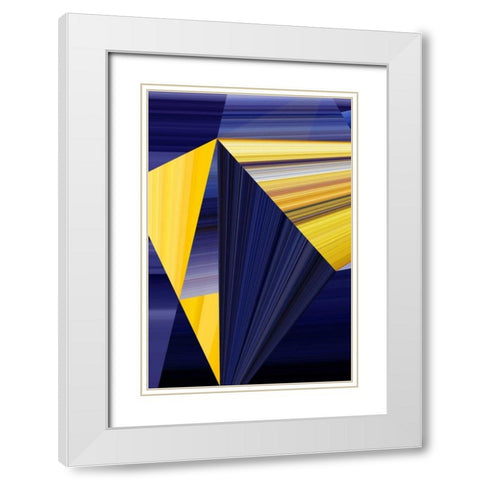 Lichtlinien 363 White Modern Wood Framed Art Print with Double Matting by Klipp, Ortwin