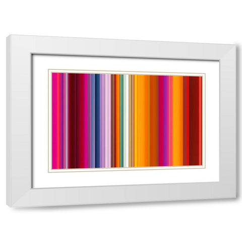 Lichtlinien 891 White Modern Wood Framed Art Print with Double Matting by Klipp, Ortwin