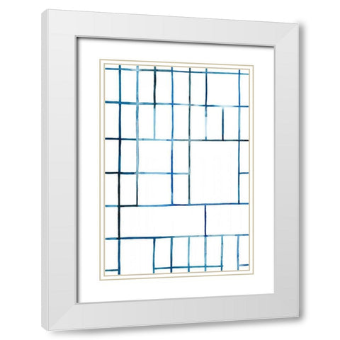 Watercolor Bleed Pattern IV White Modern Wood Framed Art Print with Double Matting by Popp, Grace
