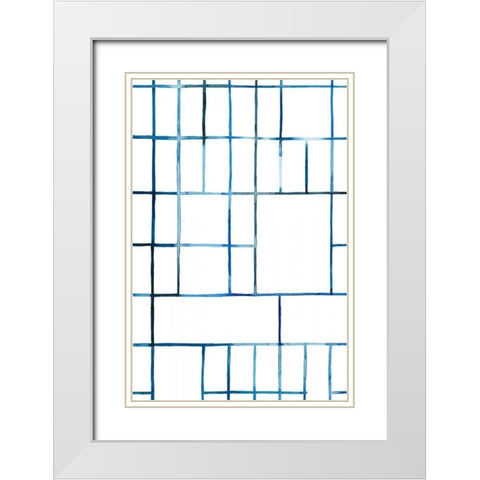 Watercolor Bleed Pattern IV White Modern Wood Framed Art Print with Double Matting by Popp, Grace