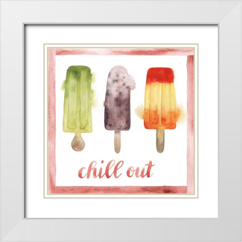Chill Out VI White Modern Wood Framed Art Print with Double Matting by Popp, Grace