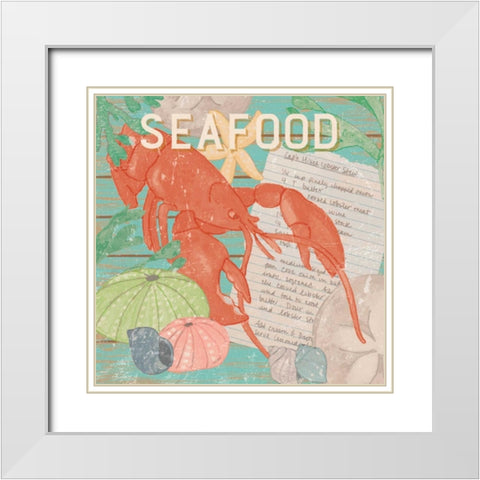 Fresh Seafood II White Modern Wood Framed Art Print with Double Matting by Mark, Leslie