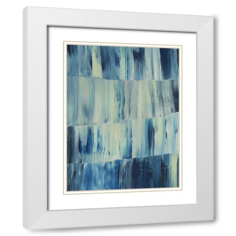 Aurora Blues II White Modern Wood Framed Art Print with Double Matting by Popp, Grace