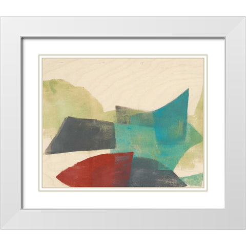 Ship Shape II White Modern Wood Framed Art Print with Double Matting by Goldberger, Jennifer