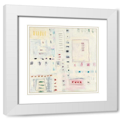 White Out White Modern Wood Framed Art Print with Double Matting by Galapon, Nikki