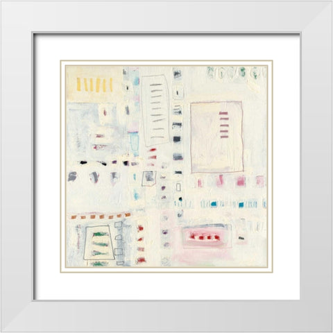 White Out White Modern Wood Framed Art Print with Double Matting by Galapon, Nikki