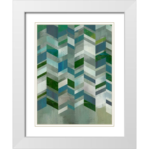 Ocean Elements I White Modern Wood Framed Art Print with Double Matting by Zarris, Chariklia