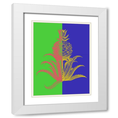 Pineapple Mix I White Modern Wood Framed Art Print with Double Matting by Fagalde, Jarman